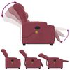 vidaXL Fauteuil inclinable de massage Rouge bordeaux Tissu