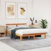vidaXL Cadre de lit sans matelas cire marron 140x190cm bois pin massif