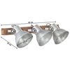 vidaXL Lampe murale industrielle Argent&eacute; 65x25 cm E27