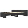 vidaXL Cadre de lit sans matelas noir 75x190 cm bois ingénierie
