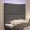 vidaXL T&ecirc;te de lit LED avec des lumi&egrave;res &agrave; LED Gris clair 80 cm tissu