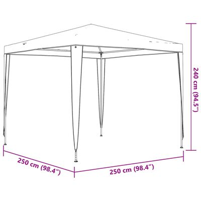 vidaXL Tente de réception professionnelle 2,5x2,5 m Anthracite 90 g/m²