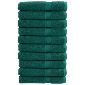 vidaXL Serviettes de sauna de qualit&eacute; sup&eacute;rieure SOLUND 10 pcs vert