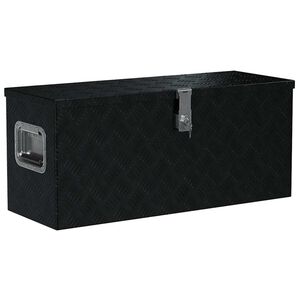 vidaXL Bo&icirc;te en aluminium 80x30x35 cm Noir