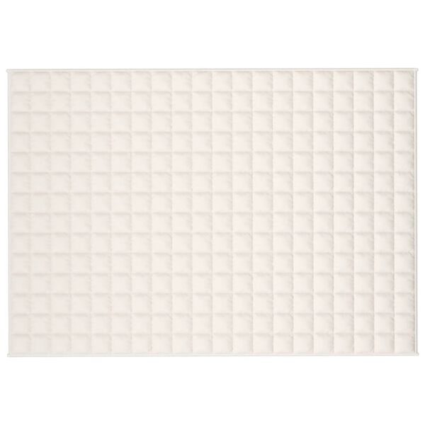 vidaXL Couverture lest&eacute;e Cr&egrave;me clair 137x200 cm 10 kg Tissu
