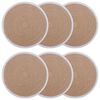 vidaXL Placemets en jute 6 pc Naturel et Blanc 100 % jute Tossa