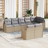 vidaXL Ensemble de canap&eacute; de jardin 8 pcs Beige et Gris clair