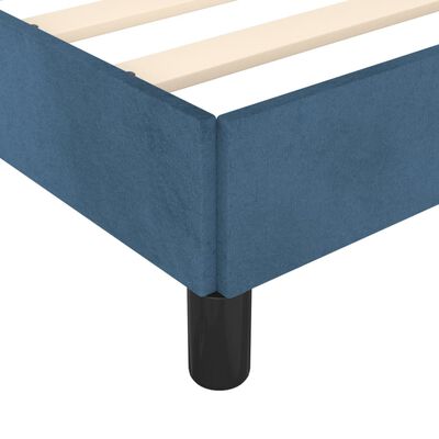 vidaXL Cadre de lit sans matelas bleu foncé 90x200 cm velours