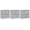 vidaXL Buffets 3 pcs gris b&eacute;ton bois d'ing&eacute;nierie