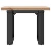vidaXL Table basse cadre en O 50x50x35,5cm bois de pin massif et acier