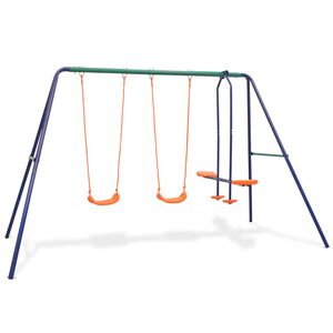 vidaXL Ensemble de balan&ccedil;oires avec 4 si&egrave;ges Orange