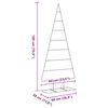 vidaXL Arbre de No&euml;l en m&eacute;tal pour d&eacute;coration noir 180 cm