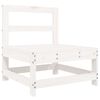 vidaXL Salon de jardin 7 pcs blanc bois de pin massif