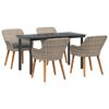 vidaXL Ensemble de salle &agrave; manger pour jardin 5 pcs Gris clair