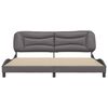 vidaXL Cadre de lit sans matelas Hvar gris 200x200 cm similicuir