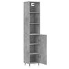 vidaXL Buffet haut Gris b&eacute;ton 34,5x34x180 cm Bois d'ing&eacute;nierie