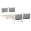 vidaXL Cadre de lit avec t&ecirc;te de lit Gris clair 120 x 190 cm tissu