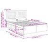 vidaXL Cadre de lit B&eacute;ton 140 x 190 cm Bois de pin massif