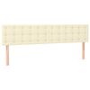 vidaXL Sommier &agrave; lattes de lit avec matelas Cr&egrave;me 200x200cm Similicuir