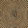 vidaXL Tapis Naturel et Noir 120 x 120 cm Jute