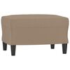 vidaXL Fauteuil avec repose-pied Cappuccino 60 cm Similicuir