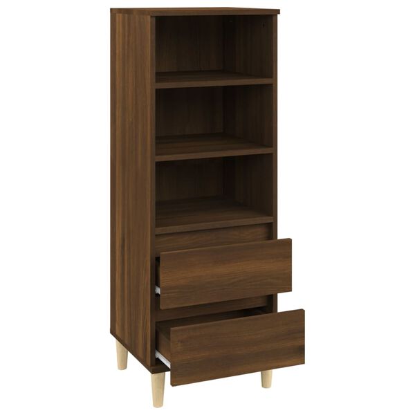 vidaXL Buffet haut Ch&ecirc;ne marron 40x36x110 cm Bois d'ing&eacute;nierie