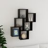 vidaXL &Eacute;tag&egrave;re murale cube Noir 78x15x93 cm Bois d&rsquo;ing&eacute;nierie