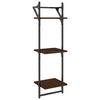 vidaXL Ensemble d'&eacute;tag&egrave;res murales avec barres 6 pcs ch&ecirc;ne marron