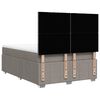 vidaXL Sommier &agrave; lattes de lit avec matelas Taupe 140x190 cm Tissu
