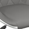 vidaXL Chaise pivotante de salle à manger Gris et blanc Similicuir