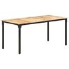 vidaXL Table de salle &agrave; manger 160x80x76 cm Bois de manguier brut