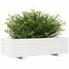 vidaXL Jardini&egrave;re blanc 90x40x26,5 cm bois de pin massif