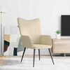 vidaXL Chaise de relaxation Cr&egrave;me Tissu