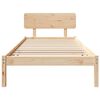 vidaXL Cadre de lit avec t&ecirc;te de lit Naturel 75 x 190 cm Pin massif