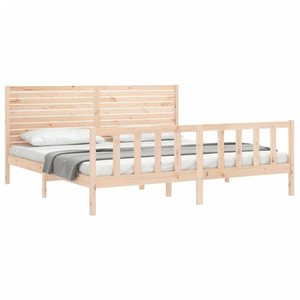 vidaXL Cadre de lit sans matelas bois massif de pin