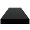 vidaXL Étagère murale flottante 2 pcs Noir brillant 90x23,5x3,8 cm MDF