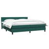 vidaXL Sommier &agrave; lattes de lit et matelas vert fonc&eacute; 200x210cm velours