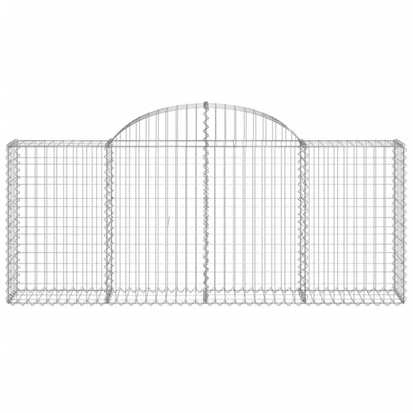 vidaXL Paniers &agrave; gabions arqu&eacute;s 4 pcs 200x30x80/100 cm Fer galvanis&eacute;