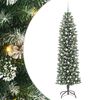 vidaXL Arbre de No&euml;l artificiel slim Vert et blanc 240 cm
