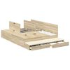 vidaXL Cadre de lit avec rangement avec tiroir Ch&ecirc;ne Sonoma 150 cm