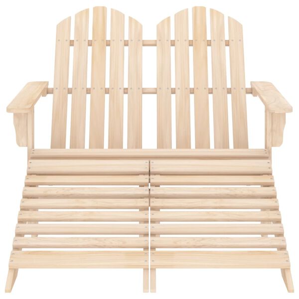 vidaXL Chaise de jardin Adirondack 2 places et repose-pied sapin