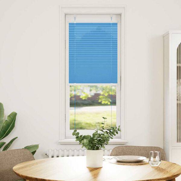 vidaXL Store pliss&eacute; bleu 50x100 cm largeur du tissu 49,4 cm polyester