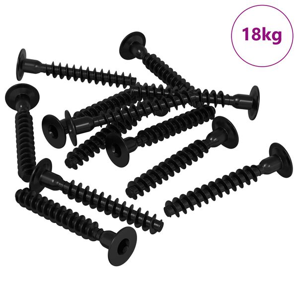 vidaXL Vis &agrave; t&ecirc;te de capuchon &agrave; douille 5143 pcs Noir Fer