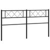 vidaXL T&ecirc;te de lit de remplacement m&eacute;tal noir 160 cm