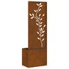 vidaXL &Eacute;cran de confidentialit&eacute; de jardin Floral Rouill&eacute; 50 x 140 cm