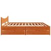 vidaXL Cadre de lit avec tiroirs cire marron 200x200cm bois pin massif