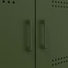 vidaXL Buffet vert olive 100,5x39x79 cm acier