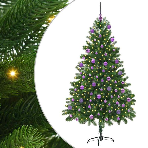 vidaXL Sapin de No&euml;l avec 300 LED avec support Vert 180 cm PE