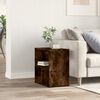 vidaXL Table d'appoint Ch&ecirc;ne fum&eacute; 50x30x50 cm Bois d'ing&eacute;nierie