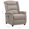 vidaXL Fauteuil de massage Taupe Tissu microfibre
